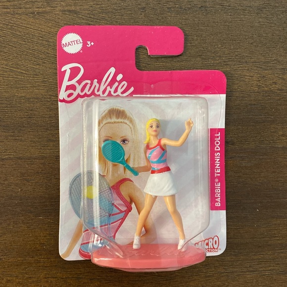 (5) 2.5” Barbie Mini Sports Figures Basketball Baseball Soccer Tennis Gymnastics - Picture 5 of 6